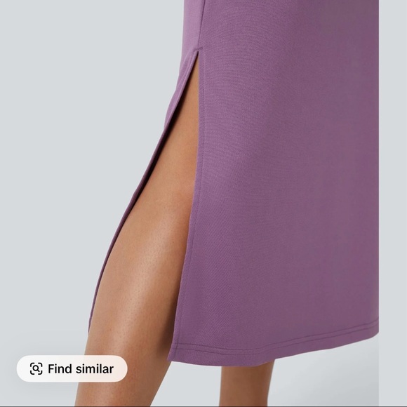 Purple Hooded Midi Dress - Halara TikTok Brand Pre-Owned Like New - Picture 6 of 12